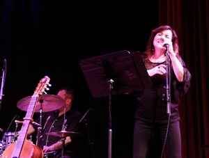 Paula Monsalve singer songwriter performing at the Old Town School of Folk Music in Chicago, Illinois from Linares Chile